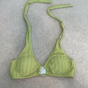 Green halter bikini top!